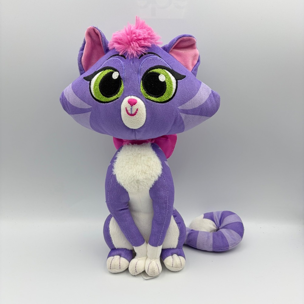 Disney Store Puppy Dog Pals HISSY Plush Purple Cat Stuffed Animal 12 in